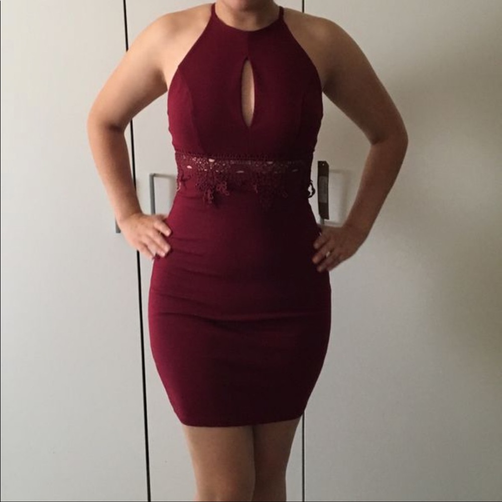 Burgundy dress